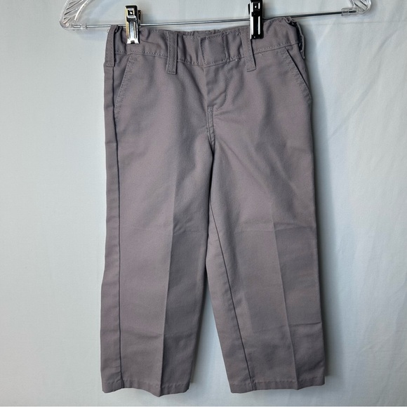 Dickies Gray Kids' Dress Pants Toddlers Boys Adjustable Elastic Waist Size 4 - Picture 1 of 13